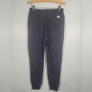 Abercrombie Kids Sweatpants, Size 9/10, Jogger Style, Black, Moose Logo.